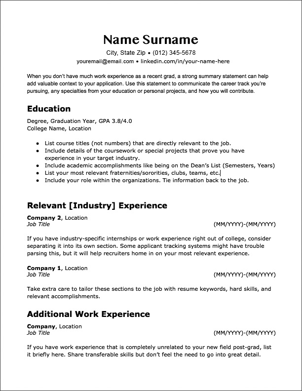 ATS friendly resume example