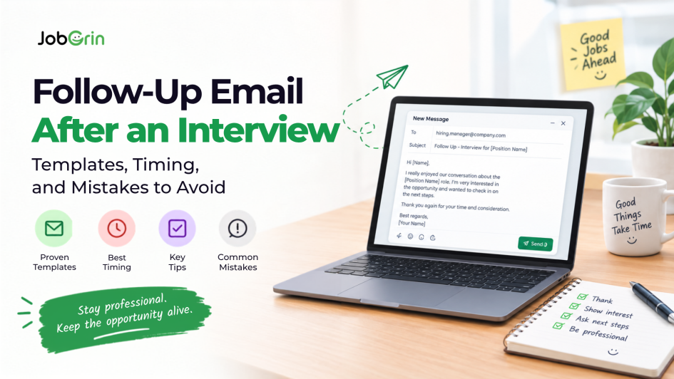 follow up email after an interview